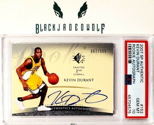 Kevin Durant Autographed Signed 2007-08 Sp Authentic #152 Rookie Auto Autograph #/399 PSA Gem Mi