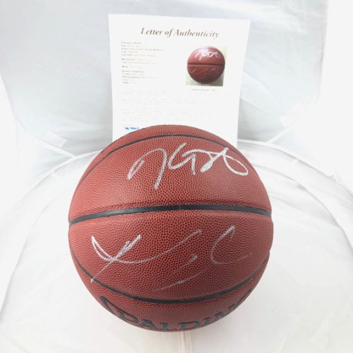 Kevin Durant Autographed Signed Russell Westbrook Basketball JSA Loa Thunder Autographed