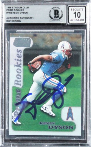 Kevin Dyson autographed football card (Tennessee Titans) 2008