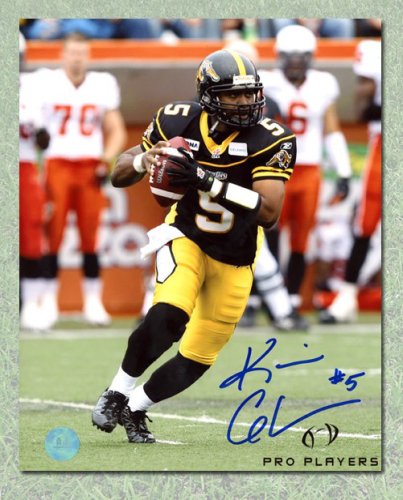 Kevin Glenn Hamilton Tiger Cats Autographed Signed Cfl 8x10 Photo