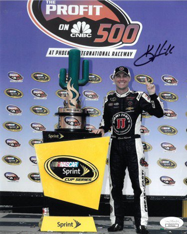 Kevin Harvick Autographed Signed NASCAR 8x10 Photo- JSA Hologram #CC09151 (with Trophy at Phoenix International Raceway)