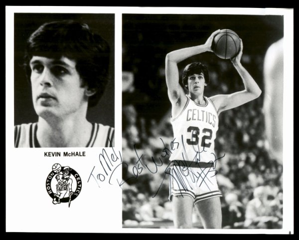 Kevin Mchale Autographed Signed Team Issued 8X10 Photo Boston Celtics To Mel Best Wishes #190605