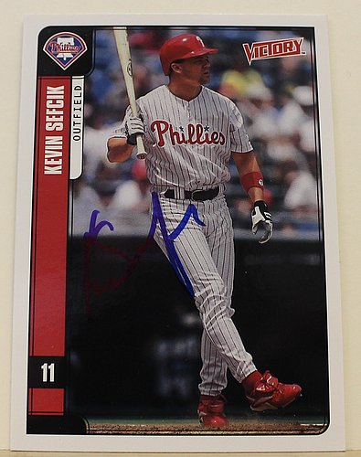 Kevin Sefcik Philadelphia Phillies Autographed Signed 1997 Fleer