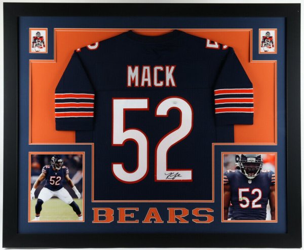 Khalil Mack Chicago Bears Signed Autograph Blue Custom Jersey JSA Witnessed Certified 