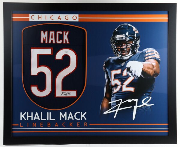 Autographed Khalil Mack Mini Helmet - Authentic Jsa Coa