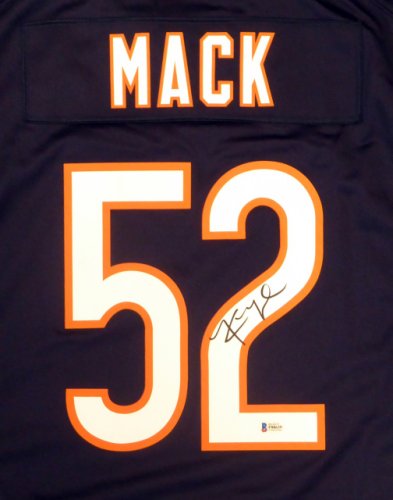 Khalil Mack Autographed Signed Chicago Bears Blue Nike Jersey Size Xl Beckett Beckett
