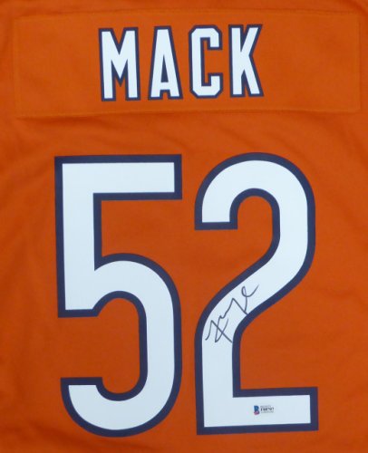 Khalil Mack Autographed Signed Chicago Bears Orange Nike Jersey Size L Beckett Beckett #148306