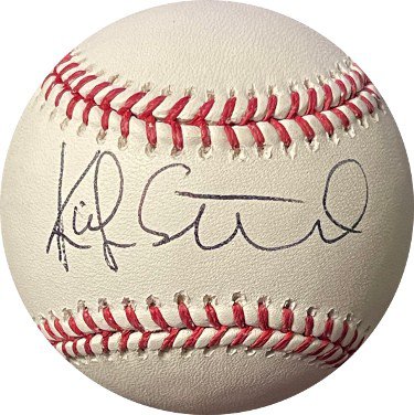 Kiefer Sutherland Autographed Signed Official Rawlings Major League Baseball- JSA #SS17605 (Hollywood/24/Full Signature)