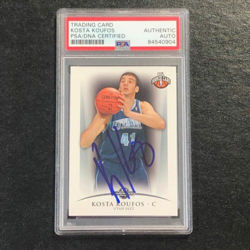 Kosta Koufos Autographed Signed 2008-09 Topps Hardwood #121 Card Auto PSA Slabbed Rc Kings