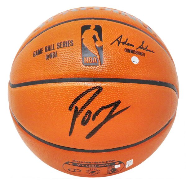 Kristaps Porzingis Autographed Signed Dallas Mavericks Spalding Game Series Replica NBA Basketball (Fanatics)