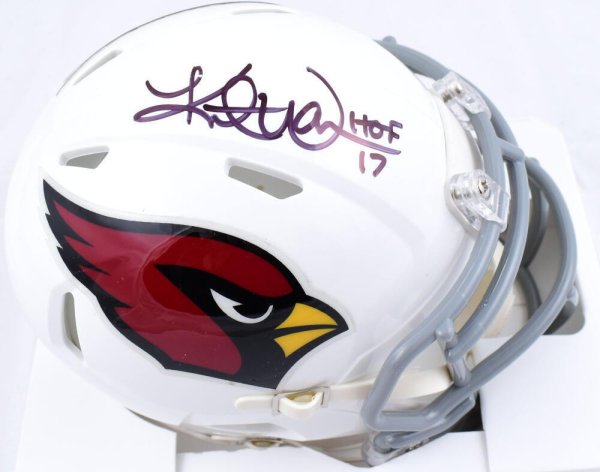 Kurt Warner Autographed Signed Arizona Cardinals Speed Mini Helmet With HOF -Beckett W Hologram