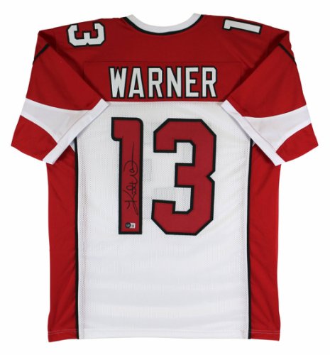 Kurt Warner Autographed Signed Authentic White Pro Style Jersey Beckett Witnessed