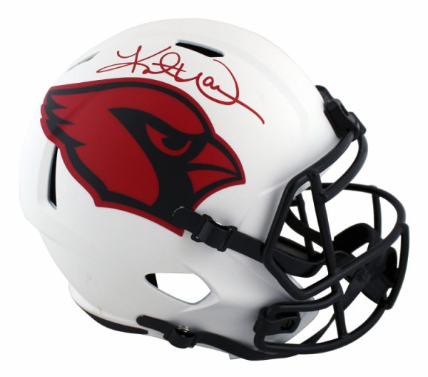 Kurt Warner Autographed Signed Cardinals Lunar Full Size Speed Rep Helmet Beckett Witnessed