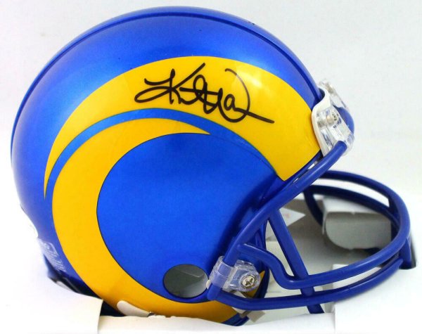 Kurt Warner Autographed Signed La Rams 2020 Mini Helmet - Beckett W Black