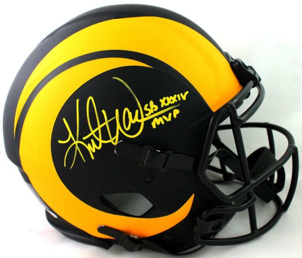 Kurt Warner Autographed Signed La Rams F/S Eclipse Authentic Helmet With Insc - Beckett W Auth