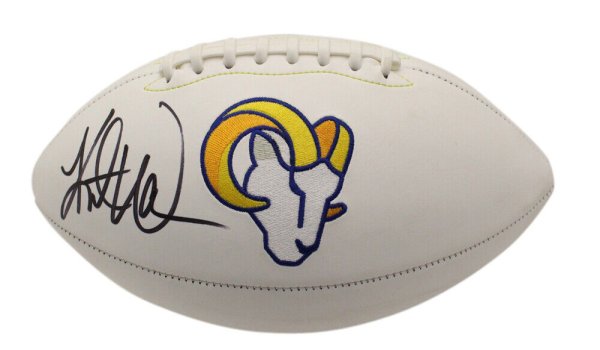 Kurt Warner Autographed Signed Los Angeles Rams Logo Football Beckett