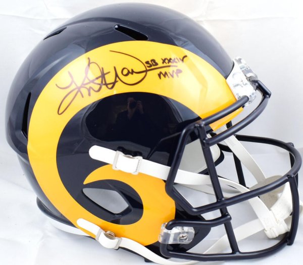 Kurt Warner Autographed Signed Rams 81-99 F/S Speed Helmet With Sb MVP - Beckett W Holo