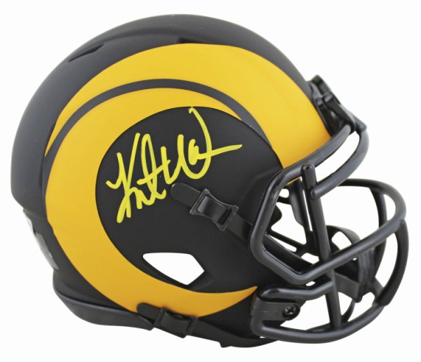 Kurt Warner Autographed Signed Rams Authentic Eclipse Speed Mini Helmet Beckett Witnessed
