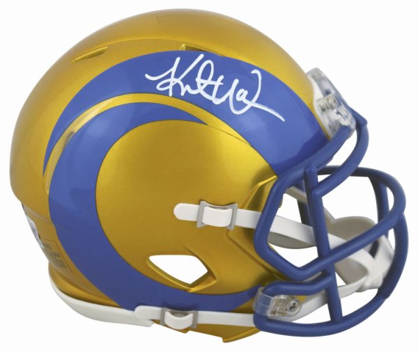 Kurt Warner Autographed Signed Rams Authentic Flash Speed Mini Helmet Beckett Witnessed