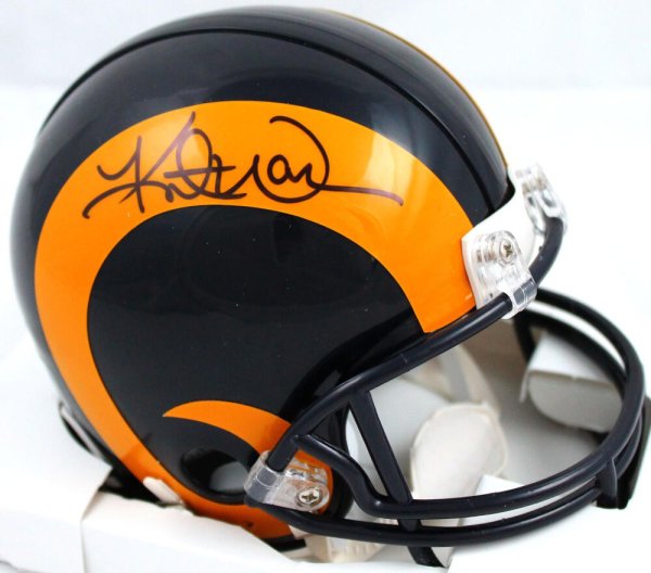 Kurt Warner Autographed Signed St. Louis Rams 81-99 Tb Mini Helmet-Beckett W HologramBlack