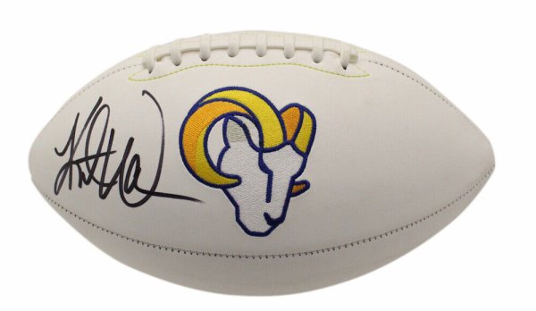 Kurt Warner Autographed Signed St Louis Rams Logo Football Beckett
