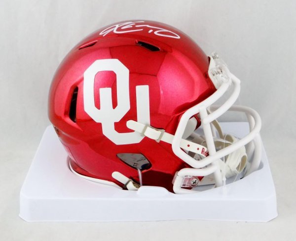 Kyler Murray Autographed Signed Oklahoma Sooners Chrome Speed Mini Helmet- Beckett Auth
