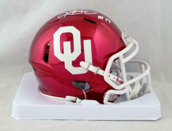 Kyler Murray Autographed Signed Oklahoma Sooners Chrome Speed Mini Helmet With Ht- Beckett Auth