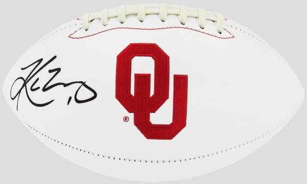Kyler Murray Autographed Signed Oklahoma Sooners Rawlings White Logo Football (Beckett)