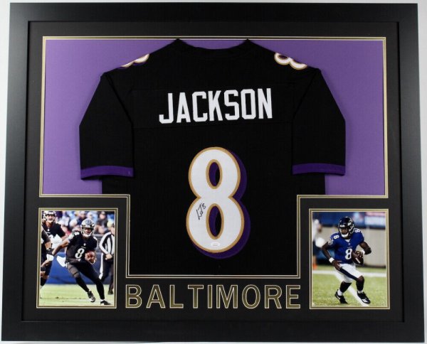 Lamar Jackson Baltimore Ravens Signed Autograph White Jersey