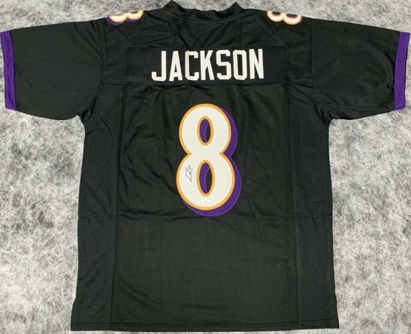 lamar jackson stitched jersey black