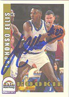LaPhonso Ellis Denver Nuggets 1993 Hoops Autographed Signed Card - Rookie Card.  This item comes with a certificate of authenticity from Autograph-Sports.
