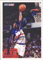 LaPhonso Ellis Denver Nuggets 1994 Fleer Autographed Signed Card.  This item comes with a certificate of authenticity from Autograph-Sports.