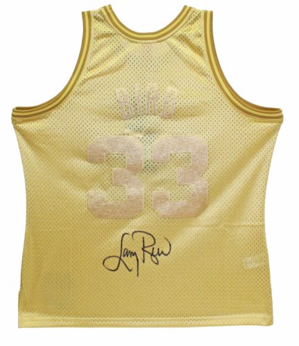 Larry Bird Autographed Signed Authentic 1985 Gold M&N Hwc Swingman Jersey Beckett Witnessed
