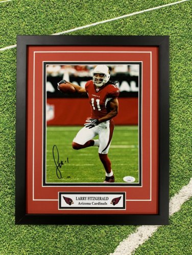 larry fitzgerald framed jersey