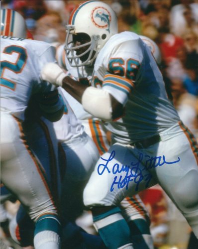 Larry Little Miami Dolphins Autographed Signed White Jersey Inscribed HOF  93 & 17-0