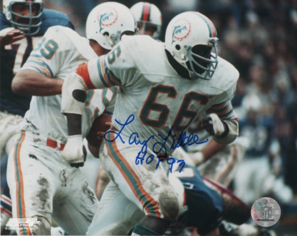 Autographed LARRY LITTLE Miami Dolphins 1990 Pro Set Super Bowl