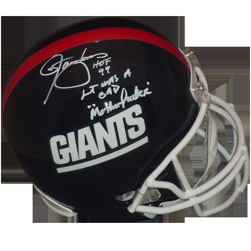 Lawrence Taylor- Autographed Signed New York Giants (Throwback) Deluxe  Full-Size Replica Helmet With Lt Was A Bad M F Inscription - JSA