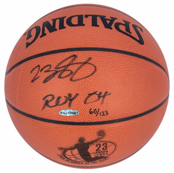 Lebron James Autographed Signed 2004 Rookie Of The Year Basketball With UDA UDA COA