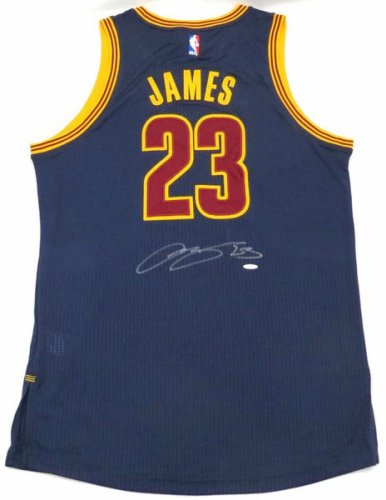 Lebron James Autographed Signed Cleveland Cavaliers Authentic Blue Adidas Jersey UDA UDA Authenticated