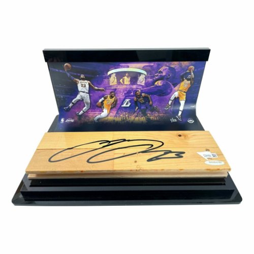 Lebron James Autographed Signed Lakers Game Used Floor Curve Case UDA COA