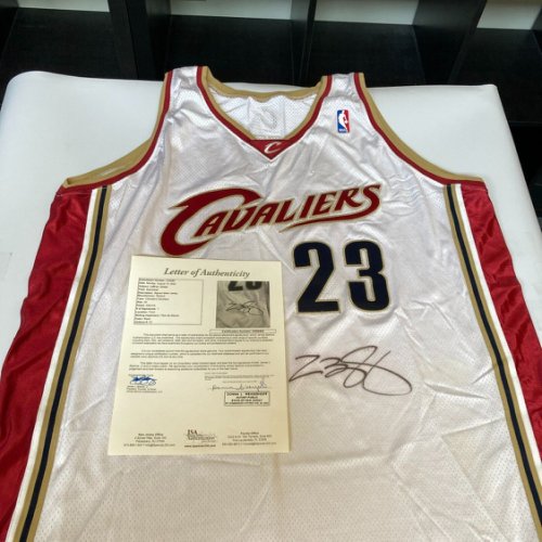 Lebron James Autographed Signed Rookie 2003-04 Cavaliers Game Issued Jersey JSA COA