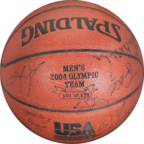 Lebron James Autographed Signed Rookie 2004 Olympics Team Usa Basketball Tim Duncan JSA COA