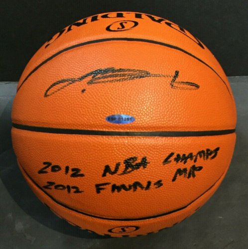 Lebron James Autographed Signed Spalding NBA Basketball 2012 NBA Finals MVP Autograph UDA