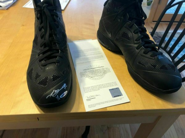 Lebron James Autographed Signed UDA UDA Autograph Miami Heat Practice Worn Shoes 1/1