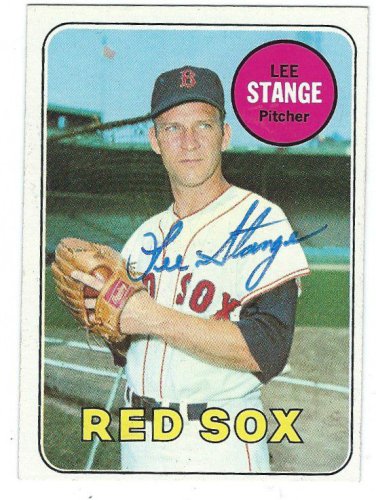 Lee Stange Autographed Signed Boston Red Sox 1969 Topps Card - Autographs