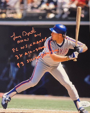 Lenny Dykstra Autographed 8x10 Color Photo (framed & Matted