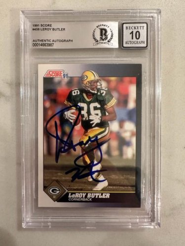 Leroy Butler Autographed Signed 1991 Green Bay Packers Score Fb