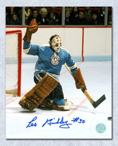 Les Binkley Pittsburgh Penguins Autographed Signed Goalie 8x10 Photo