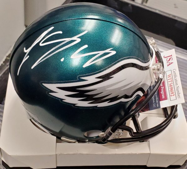 Lot Detail - LESEAN MCCOY 9/12/2010 PHILADELPHIA EAGLES THROWBACK GAME WORN  HELMET (MEIGRAY/EAGLES COA)