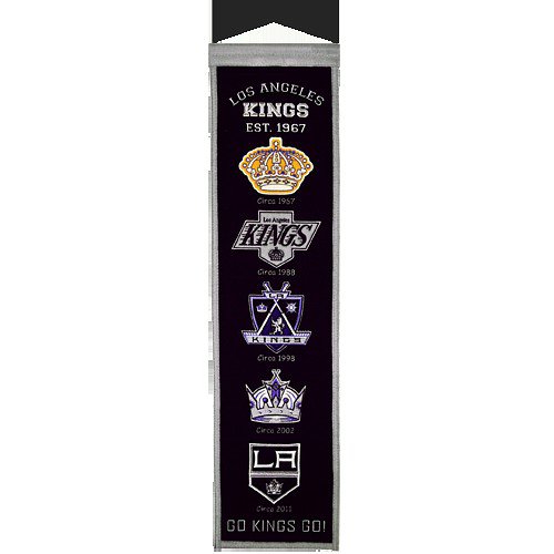 Los Angeles Kings Logo Evolution Heritage Banner